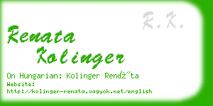 renata kolinger business card